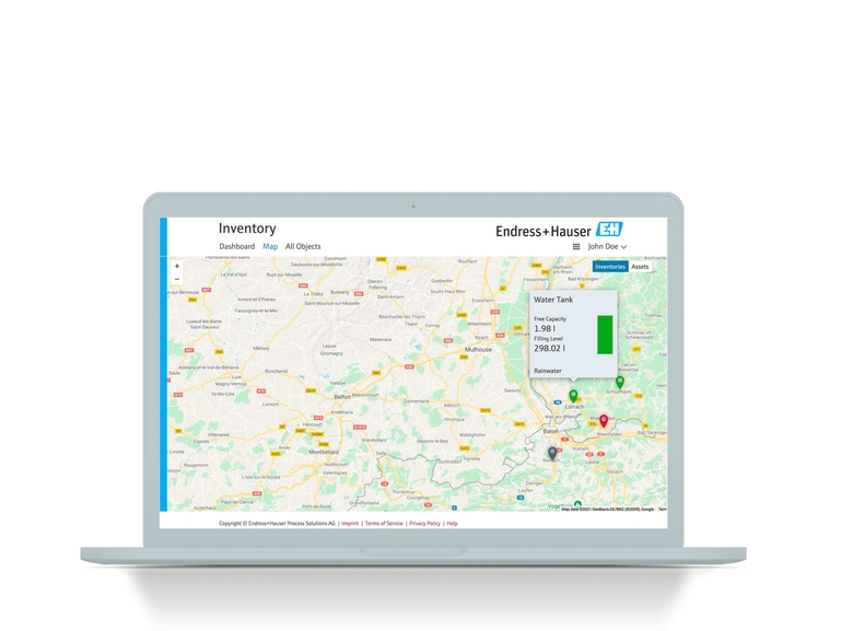 Netilion Inventory: screenshot del servizio di inventory management basato sull'IIoT su notebook