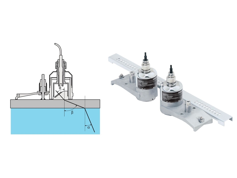 Illustrazione del corretto montaggio dei sensori clamp-on, foto