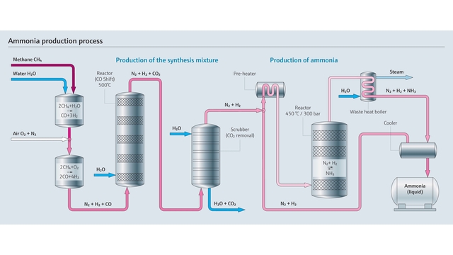 Schema di produzione dell'ammoniaca