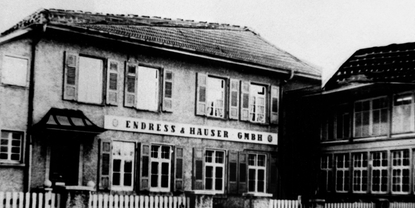 La prima sede di Endress+Hauser nel 1955.