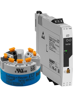 iTEMP Trasmettitore di temperatura TMT82 HART® 7 per guida DIN e testa terminale