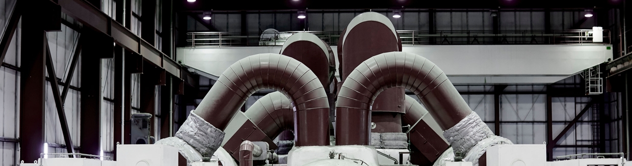 Turbine at a coal fired power plant