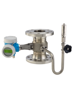 Picture of Vortex flowmeter Prowirl F 200 with mounted pressure measuring unit for steam Picture of Vortex flowmeter Prowirl F 200 with mounted pressure measuring unit for steam