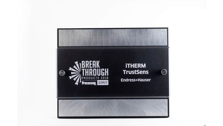 iTHERM TrustSens from Endress+Hauser, receives a 2018 Breakthrough Products Award.