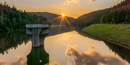 Foto del serbatoio idrico di Marbach (Germania)