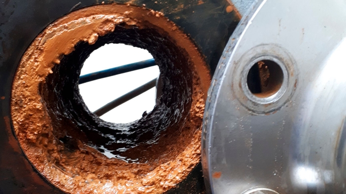 Foto del Promag misuratore W con depositi