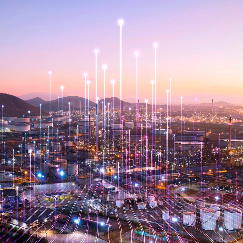 La connessione delle risorse in un impianto chimico ottimizza le prestazioni e i processi di manutenzione.