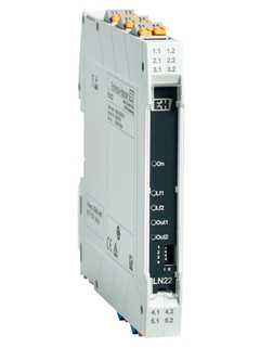RLN22 1 o 2 canali, 24 V c.c., amplificatore d'isolamento con relè di segnale in uscita per sistemi fino a SIL 2