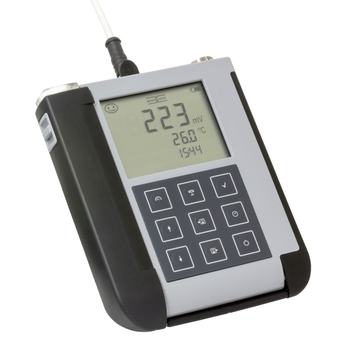 Palmare robusto per misure di pH/Redox, conducibilità, ossigeno e temperatura, anche in aree pericolose. Palmare robusto per misure di pH/Redox, conducibilità, ossigeno e temperatura, anche in aree pericolose.