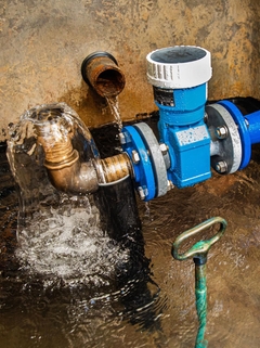Promag W 800, installato su una fonte d'acqua di riserva